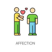 Affection RGB color icon vector