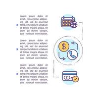 Tariff plan terms concept icon with text vector