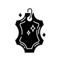 Leather dry cleaning black glyph icon vector