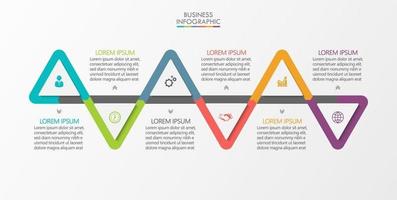 Business data visualization infographic background template vector