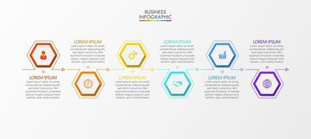 Business data visualization infographic background template vector