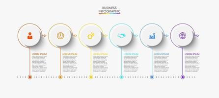 Business data visualization infographic background template vector