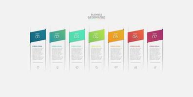 Business data visualization infographic background template vector