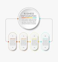 Business data visualization infographic background template vector