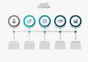 Iconos de infografía empresarial diseñados para la plantilla de fondo abstracto vector