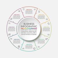 Business circle infographic background template vector