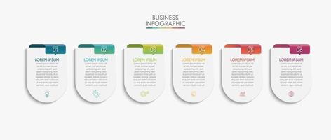 Iconos de infografía empresarial diseñados para la plantilla de fondo abstracto vector