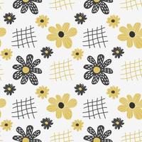 Flower contemporary abstract seamless pattern vector