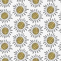 Cute sun seamless pattern vector