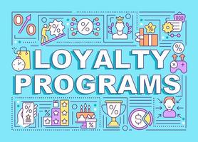 Loyalty programs word concepts banner vector