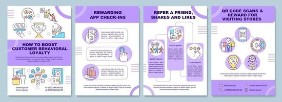 Cómo impulsar la plantilla de folleto de fidelización del comportamiento del cliente vector