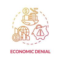 Economic denial gradient concept icon vector