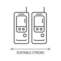 icono lineal de walkie-talkie vector