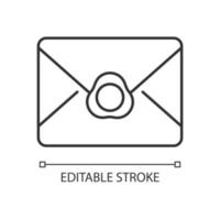 Vintage envelope linear icon vector