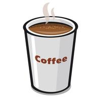 cup of hot coffee vector