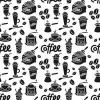 coffee drinks seamless pattern vector