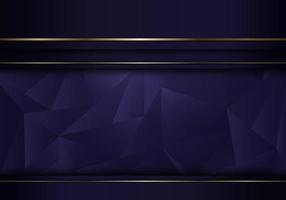 Abstract template purple stripes layer golden line polygon background vector