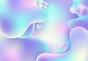 Abstract 3D fluid holographic gradient shape background vector
