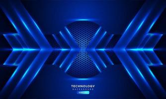 Dark blue light abstract hexagonal background vector
