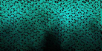 Dark green vector abstract triangle background.