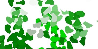 Light green vector texture with memphis shapes.