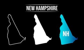 diseño abstracto del mapa del estado de new hampshire vector