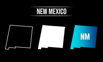 Abstract New Mexico State Map Design vector