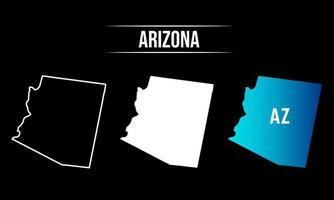 diseño abstracto del mapa del estado de arizona