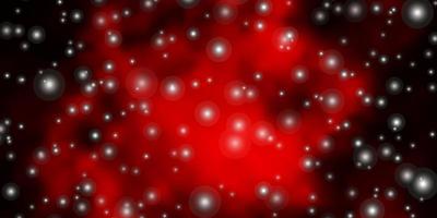 Dark Red vector layout with bright stars.