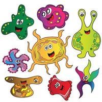 Cartoon cute monsters - vector stikers set for design