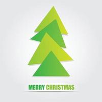 Geometric shapes of triangle form a modern, stylized Christmas tree vector