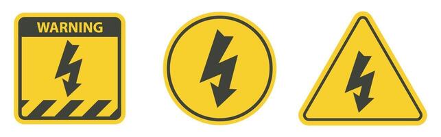 High Voltage Black Icon Isolated On White Background vector