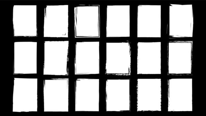Dirty frames grunge. Ink brush strokes. distress textures of a square