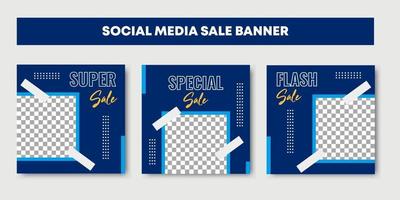 sale social media post design templates vector set, backgrounds