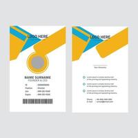 Corporate id card template vector