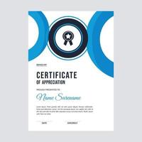 Certificate template design layout vector