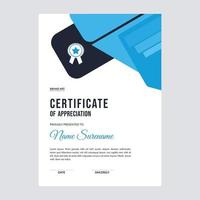 Certificate template awards diploma background vector