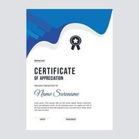 Certificate template awards diploma background vector