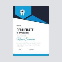 Certificate template awards diploma background vector