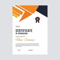 Certificate template awards diploma background vector