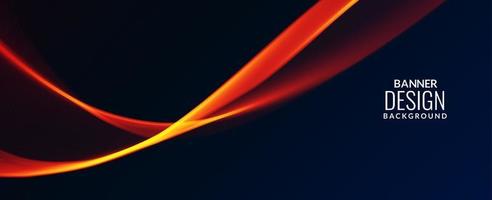 Abstract background red color flowing wave banner background vector