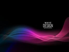 Abstract background modern colorful wave background dark pattern vector