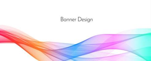 Abstract colorful stylish modern wave design banner background vector