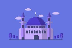 gráfico de la mezquita en el mes de ramadán vector