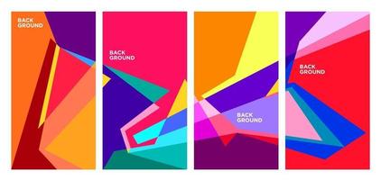 Vector Colorful Abstract Geometric and Liquid Background