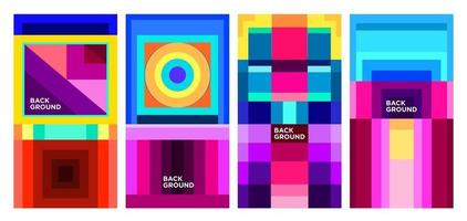 Vector Colorful Abstract Geometric and Liquid Background