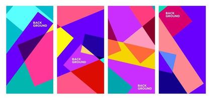 Vector Colorful Abstract Geometric and Liquid Background