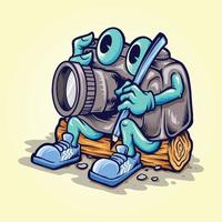 Cartoon Camera Photography Illustrator Mascot vector
