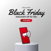 Black friday sale offer banner promotion social media vector