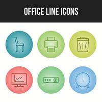 Beautiful Office icons for personal and commercial use. vector